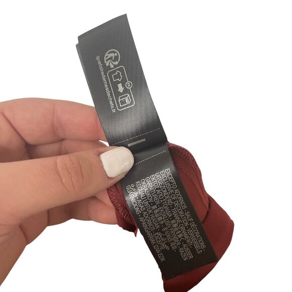 Zara ZW Lingerie Womens Skirt Medium Red Lace Trim Asymmetric Hem 1067/914 NWT - Picture 10 of 15